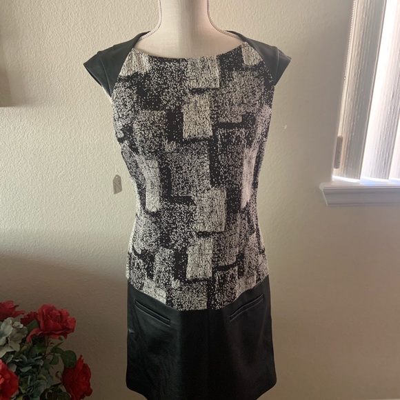Joseph Ribkoff Dresses & Skirts - Joseph Ribkoff Dress with leather look! Sz 10.